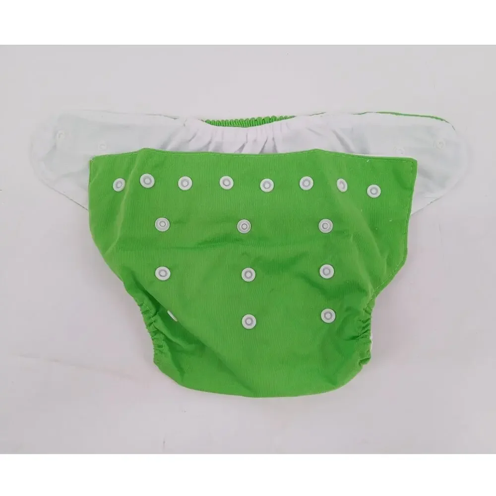 Qianqunui Lot Of 4 New Born Reusable Cloth Diaper Covers Adjustable Snap Closure